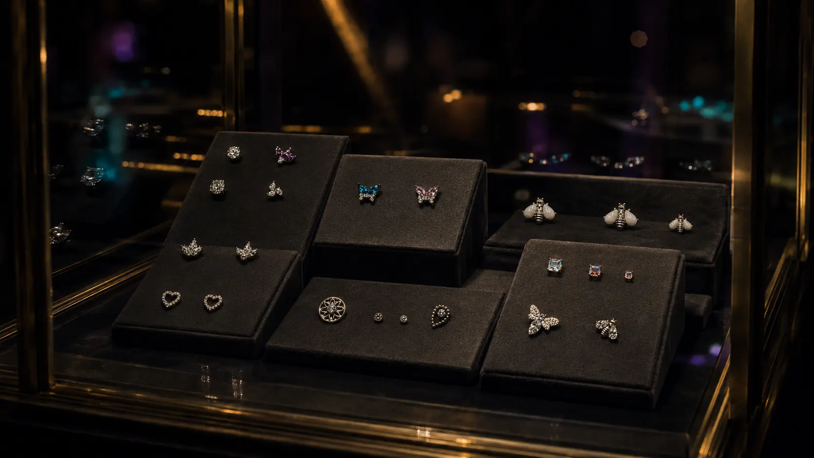 Fine jewelry displayed inside the Endless Ink Denver studio