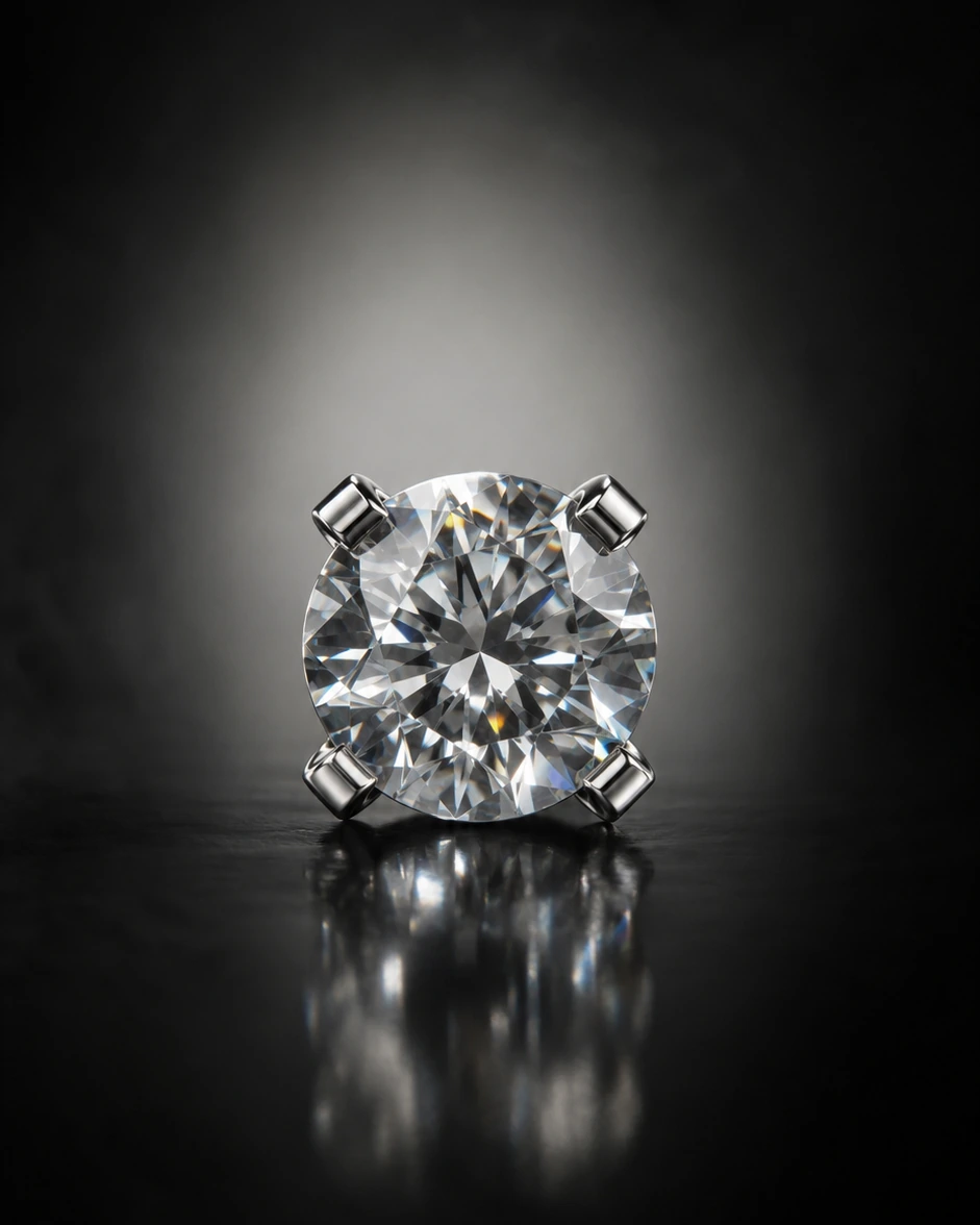 Round solitaire piercing jewelry