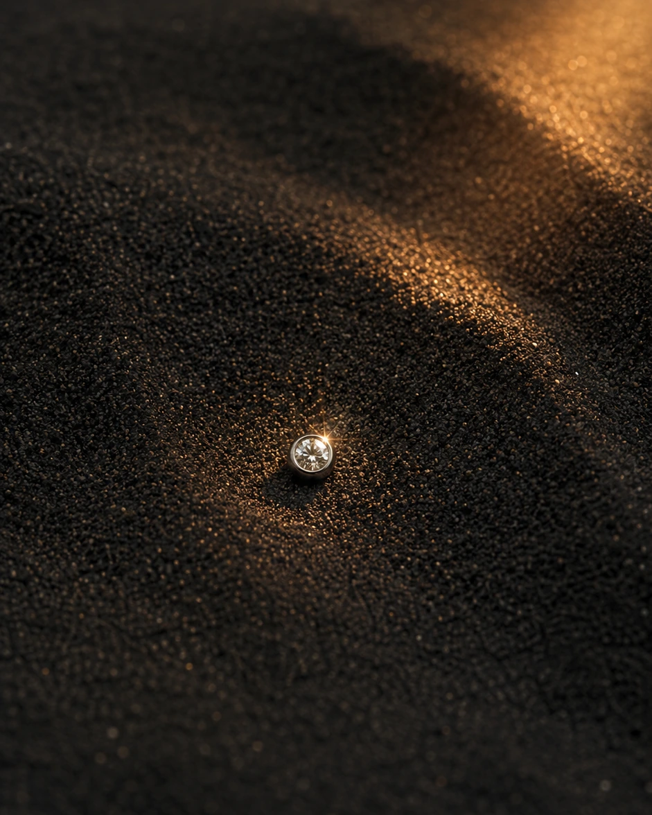 Volcanic micro piercing stud