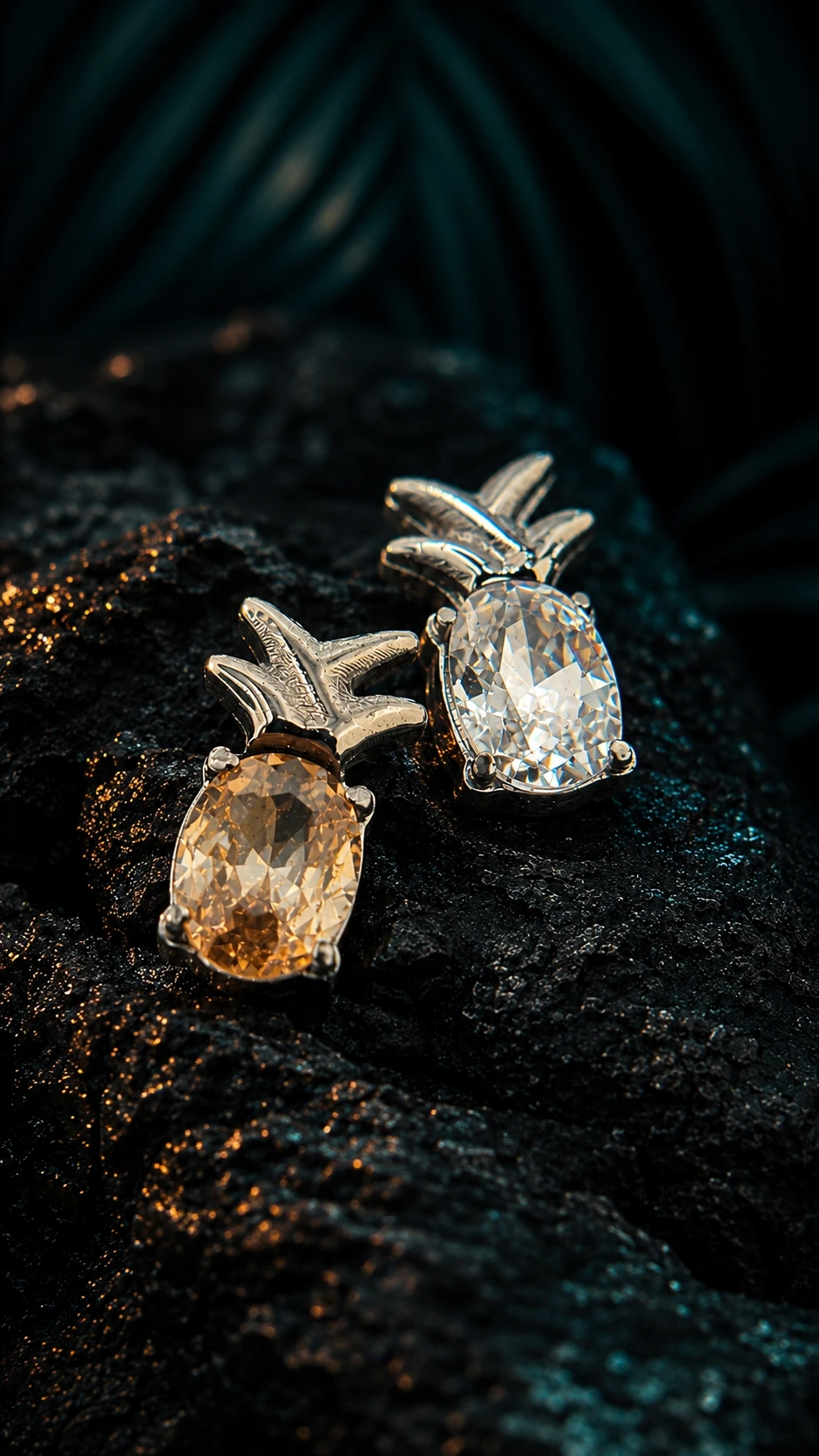 Pineapple piercing jewelry pair